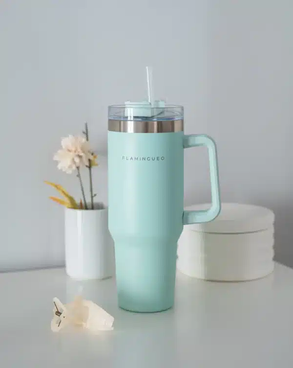 Bouteille isotherme aquamarine Harold - Flamingueo