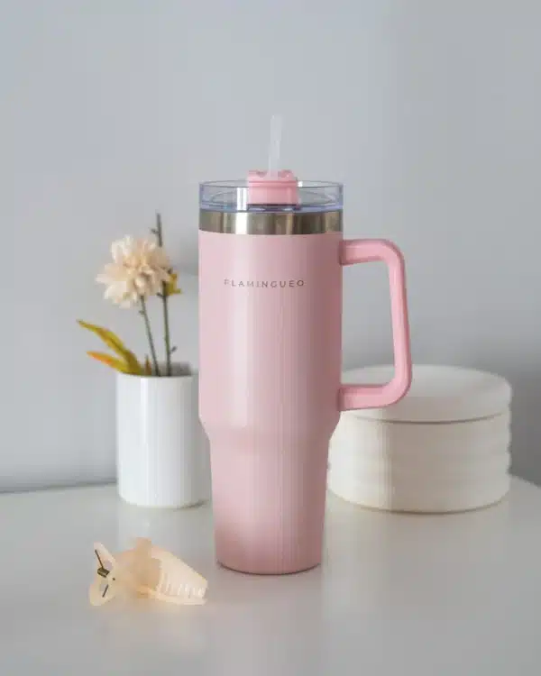 Bouteille isotherme rose Harold - Flamingueo