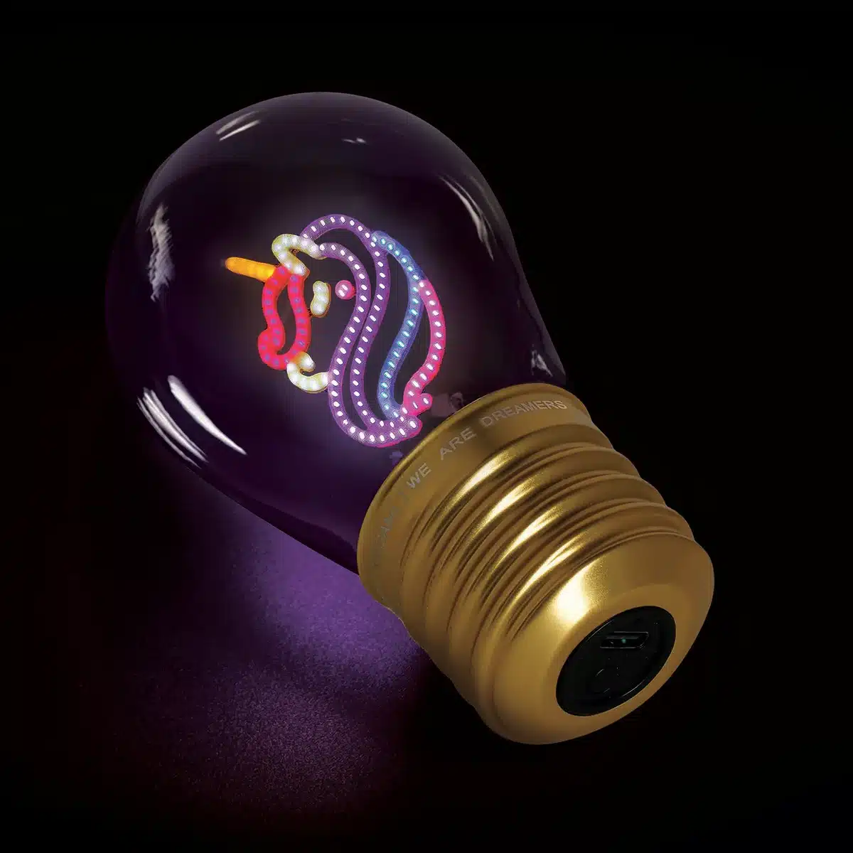 Lampe décorative de table en forme d’ampoule Unicorn - Legami