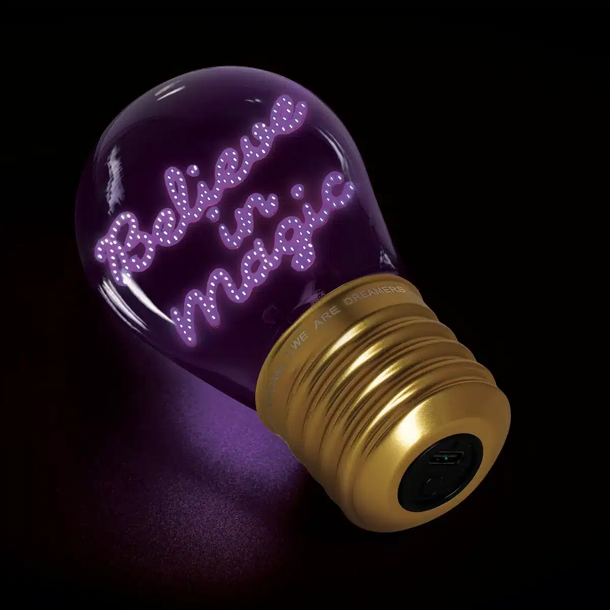 Lampe décorative de table en forme d’ampoule Believe in Magic - Legami