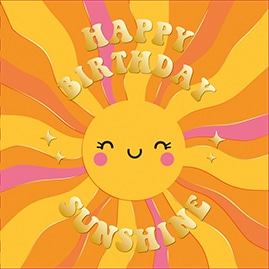 Carte de vœux Happy birthday sunshine - Legami
