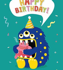CARTE de vœux Monster - Legami