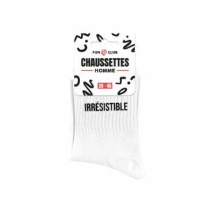 CHAUSSETTES homme blanches irrésistible 39-45