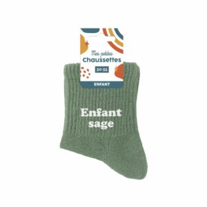 CHAUSSETTES enfant sage 30-35