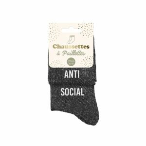 CHAUSSETTES paillettes duo antisocial 36-42
