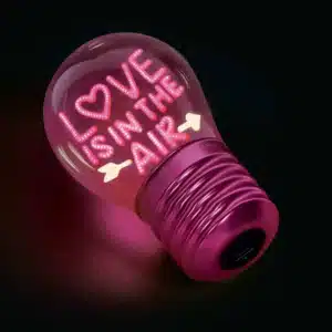 Lampe décorative de table en forme d’ampoule LOVE IS IN THE AIR - Legami