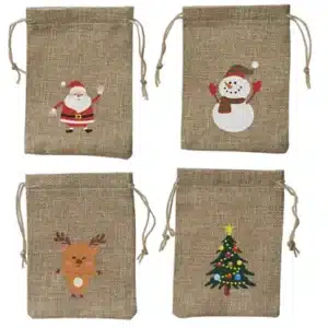 SAC cadeau polyester Noël - Kaemingk