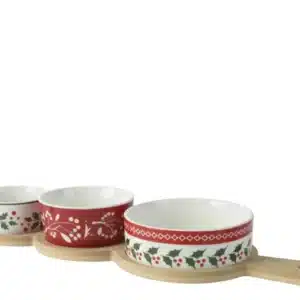 SET tapas porcelaine 3 coupelles - Kaemingk