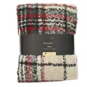 PLAID acrylique motif à carreaux 170x130 - Kaemingk