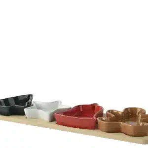 SET tapas grès 4 coupelles - Kaemingk