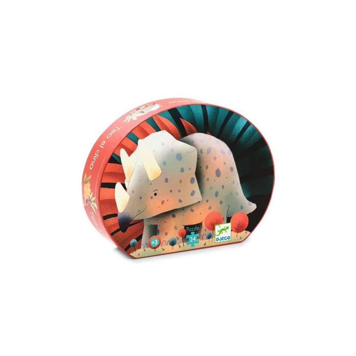 PUZZLE SILHOUETTE - Téo le dino 24 pcs - Djeco