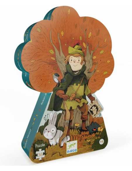 PUZZLE SILHOUETTE - Robin des bois 36 pcs - Djeco