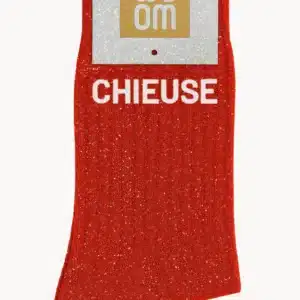 CHAUSSETTES à paillettes chieuse 36-40 rouge - Woom