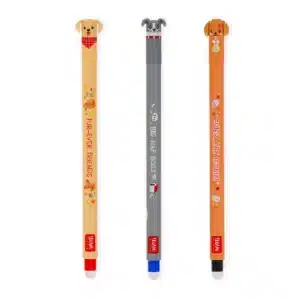 STYLO gel effaçable lot de 3 Fur ever friends chiens - Legami