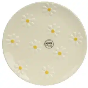 ASSIETTE marguerite dolomite D20,5cm x H2,2cm - Kaemingk